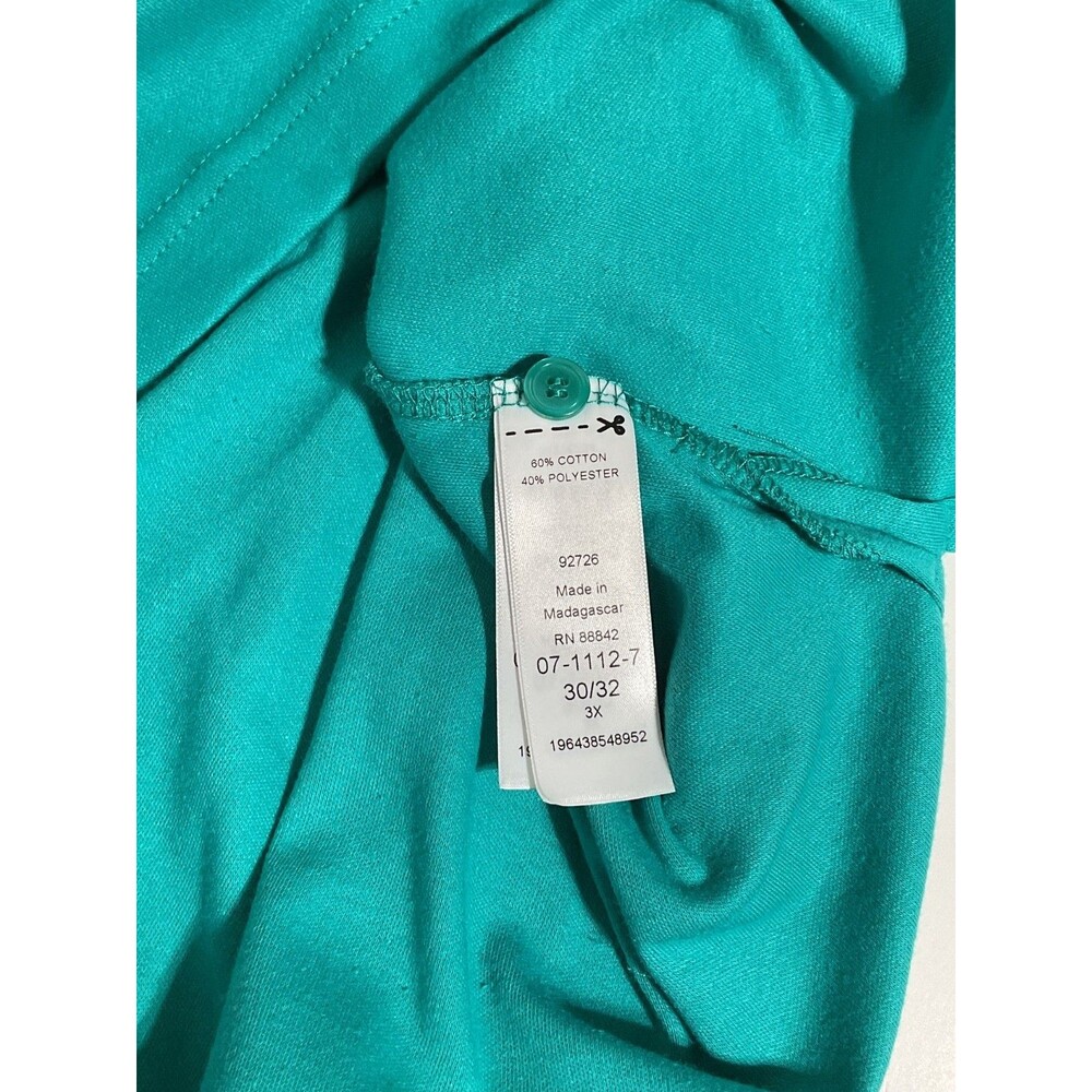 Woman Within Polo Shirt Womens Plus Size 3X Short Sleeve Lot of 3 Blue Green Red - Picture 11 of 12